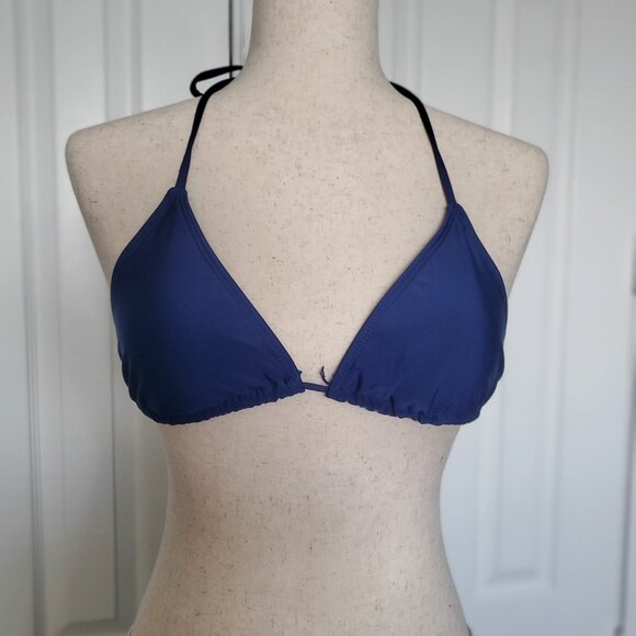 Navy Triangle Bathing Suite Top Swim Suite - Juniors M - Picture 2 of 13